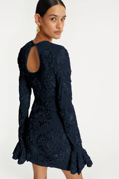 3D Mesh Mini Dress - Navy Blazer
