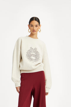 Heavy Sweat Crewneck - White Melange