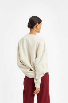 Heavy Sweat Crewneck - White Melange
