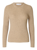 Ingrid Ls Knit O-Neck - Island Fossil Melange