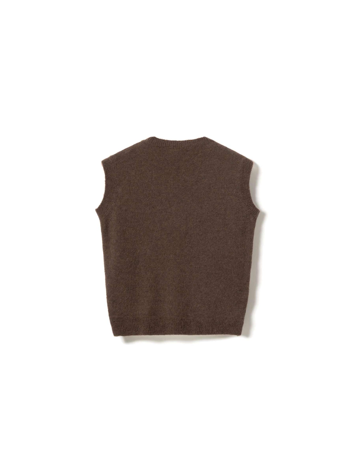 N-Leatrice Knit Vest - Dark Brown