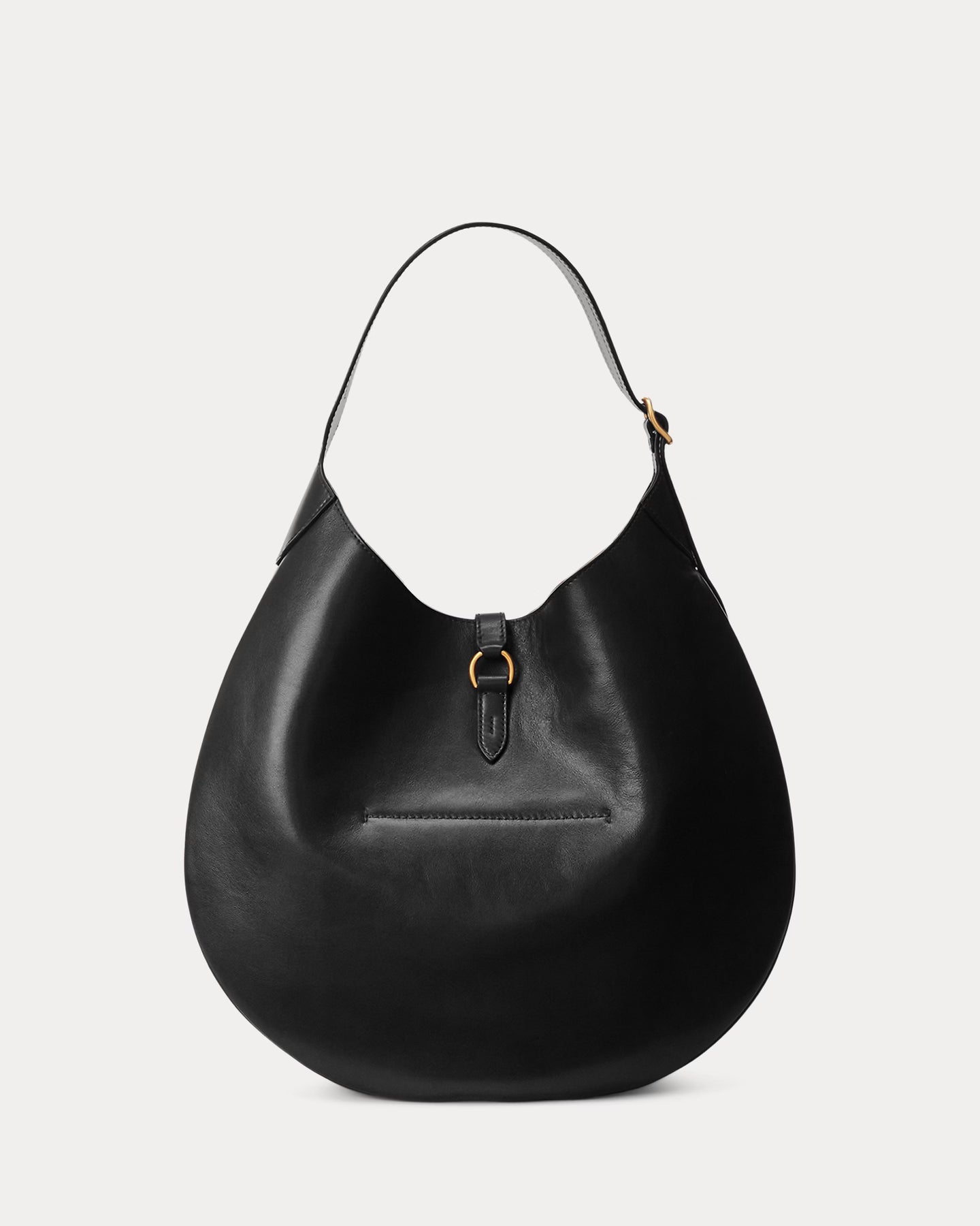 Polo Id Calfskin Large Shoulder Bag - Black