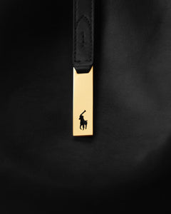 Polo Id Calfskin Large Shoulder Bag - Black