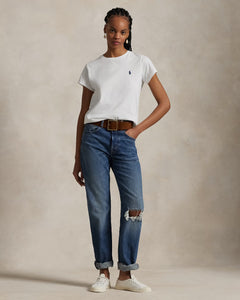 Cotton Jersey Crewneck T-Shirt - White