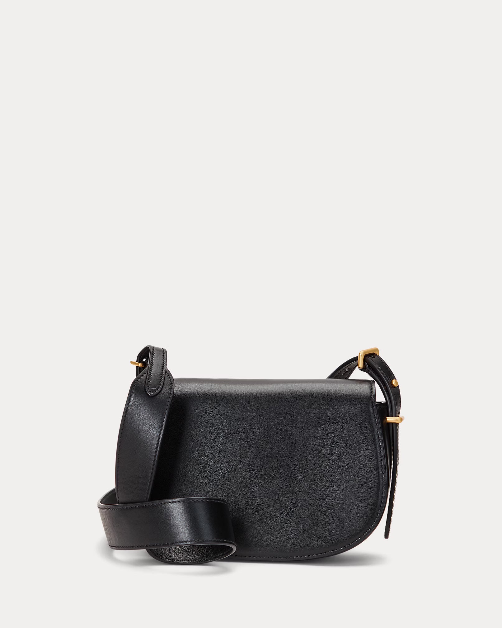 Polo Id Calfskin Mini Saddle Bag - Black