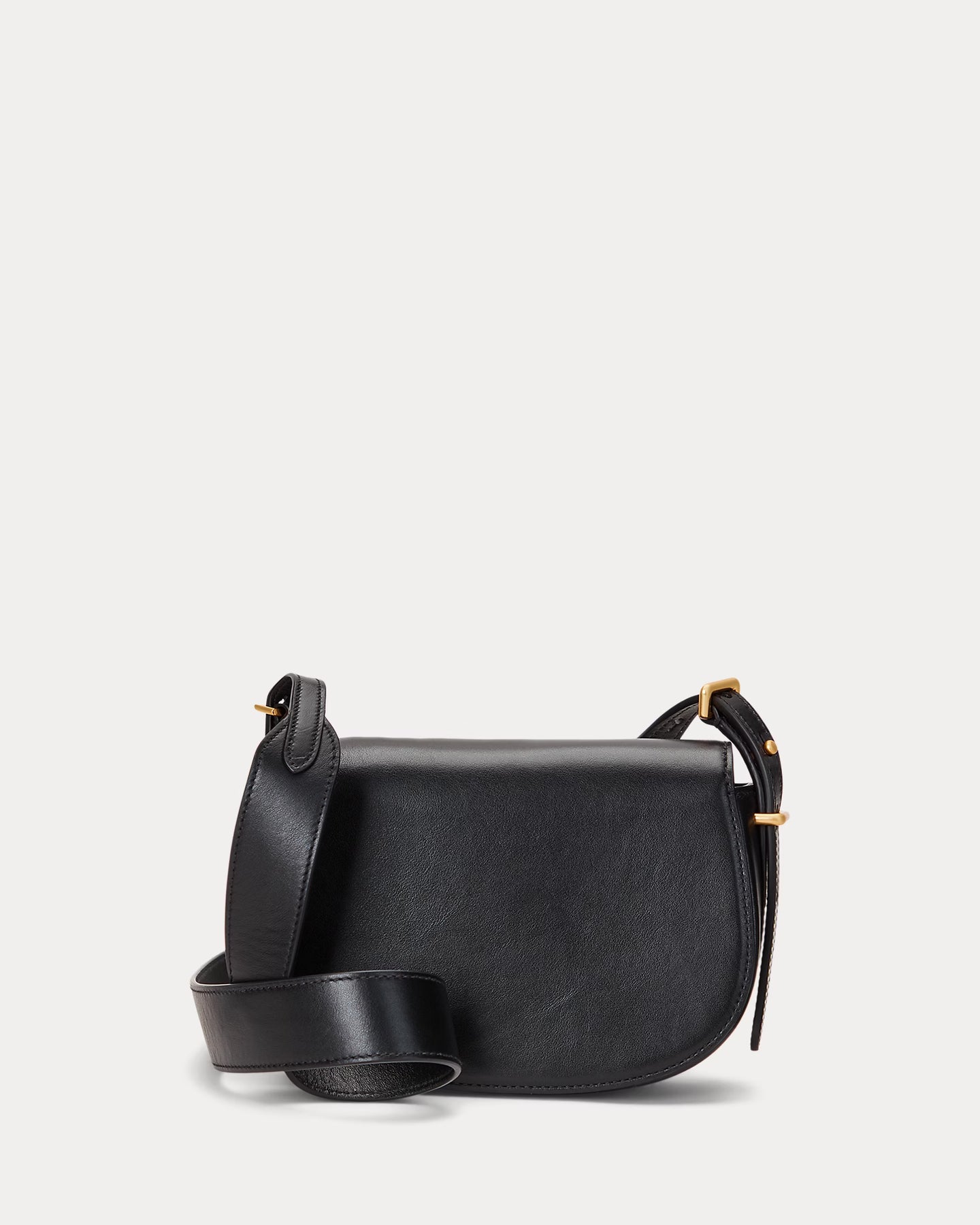 Polo Id Calfskin Mini Saddle Bag - Black
