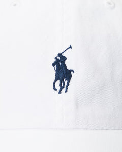 The Iconic Cotton Chino Ball Cap - White/Newport Navy