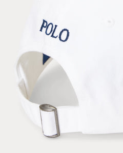 The Iconic Cotton Chino Ball Cap - White/Newport Navy