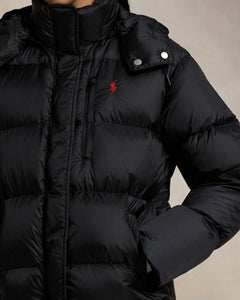 Water-Repellent Quilted Down Jacket - Polo Black