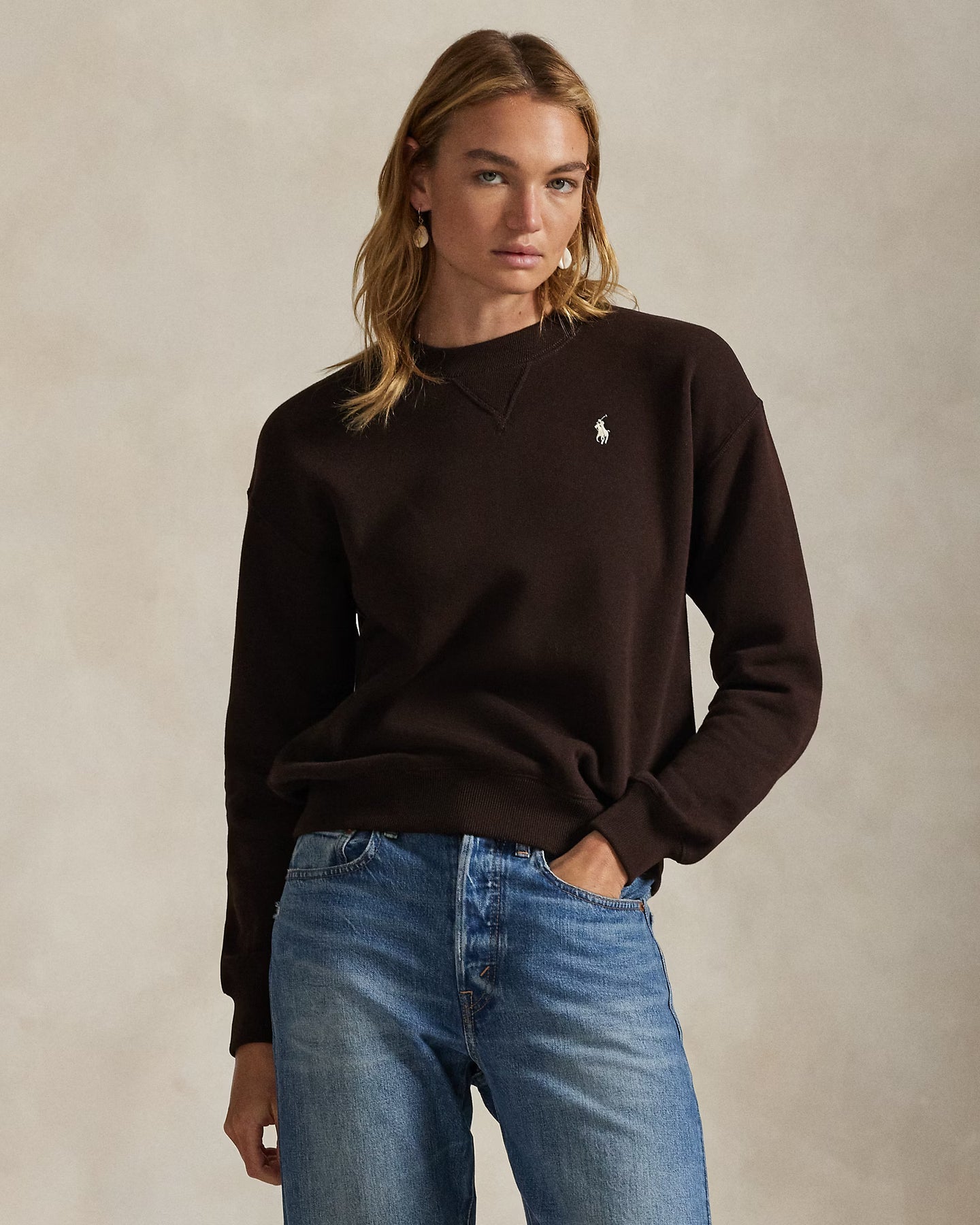 Fleece Crewneck - Circuit Brown