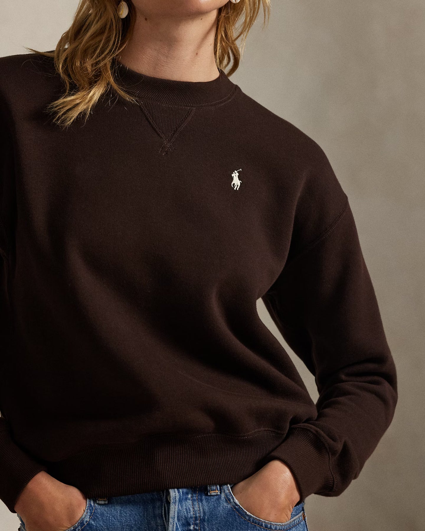 Fleece Crewneck - Circuit Brown