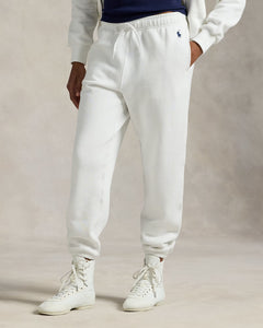 Fleece Drawstring Tracksuit Bottoms - White