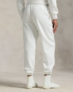 Fleece Drawstring Tracksuit Bottoms - White