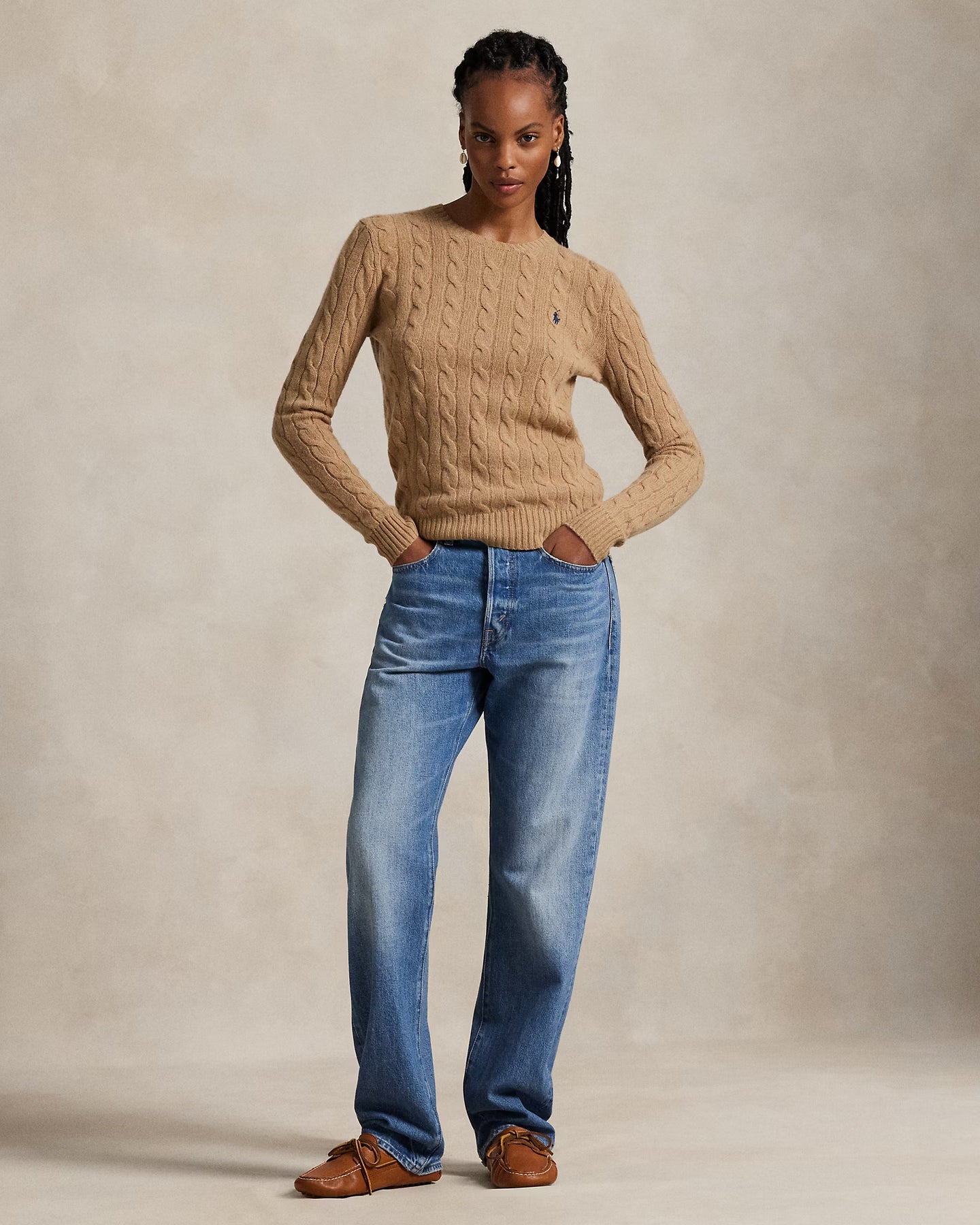 Julianna-Long Sleeve-Pullover - Collection Camel Melange