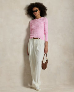 Julianna Long Sleeve Cotton Pullover - Carmel Pink