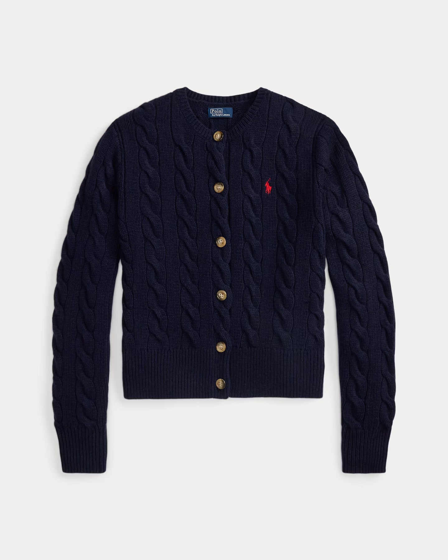 Cable-Knit Wool-Cashmere Cardigan - Hunter Navy