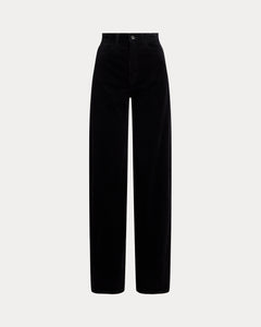 Woven-Wide Leg-Pants - Polo Black