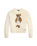 Polo Bear Cotton Crewneck Sweater - Parchment Cream