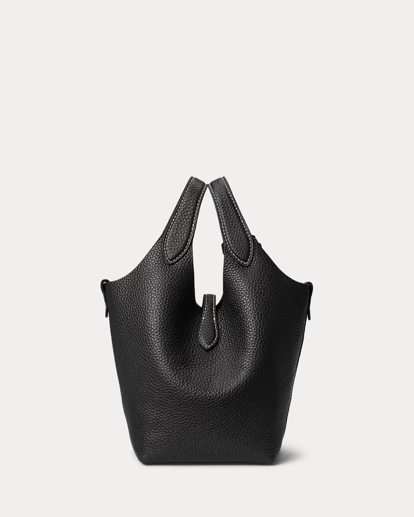 Polo Play Leather Small Tote & Crossbody - Black