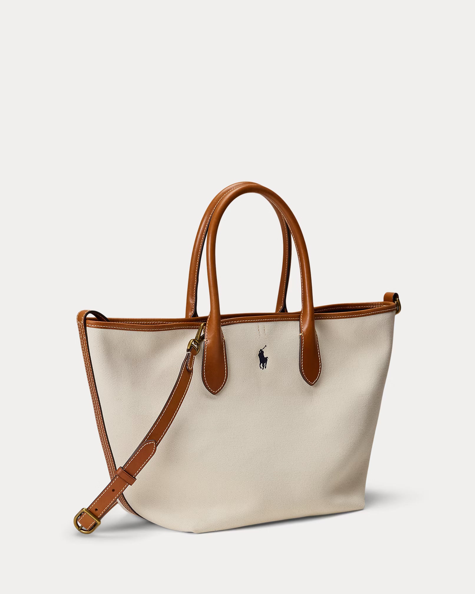 Bellport Canvas Medium Tote - Natural/Navy