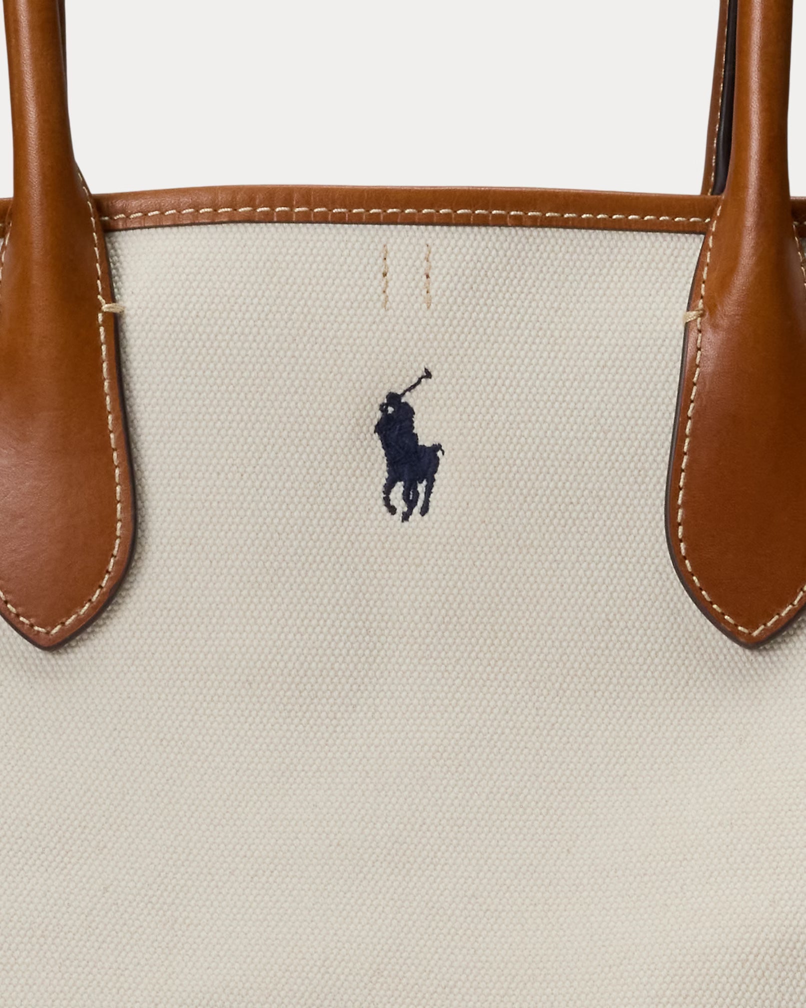 Bellport Canvas Medium Tote - Natural/Navy