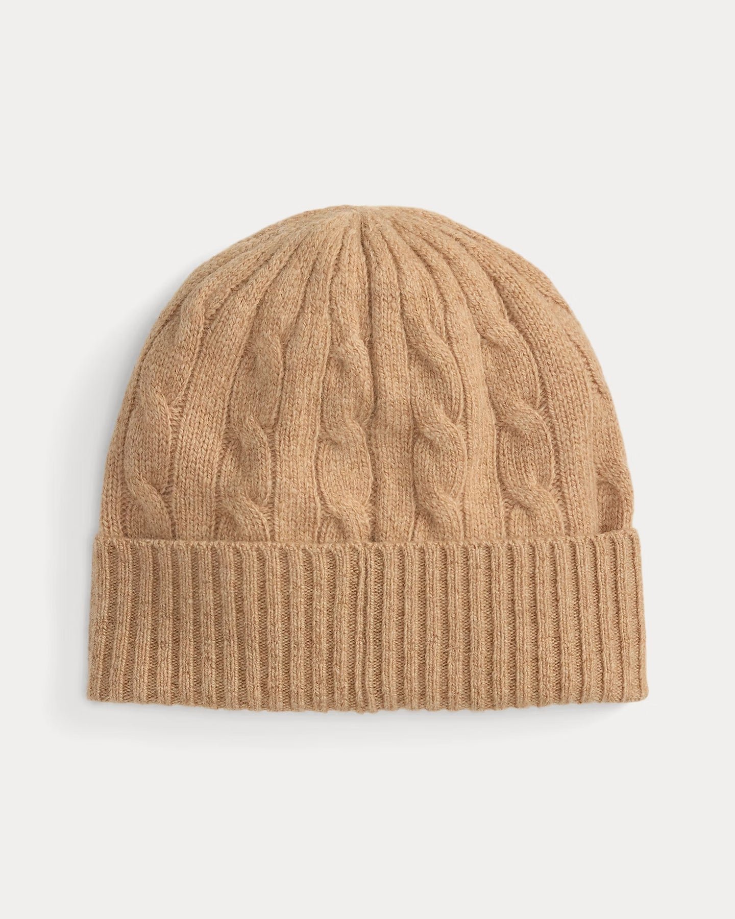 Cable-Knit Wool-Cashmere Beanie - Camel