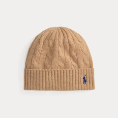 Cable-Knit Wool-Cashmere Beanie - Camel