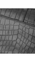 Saint Laurent College Medium Croc Bag - Black