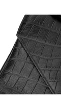 Saint Laurent College Medium Croc Bag - Black