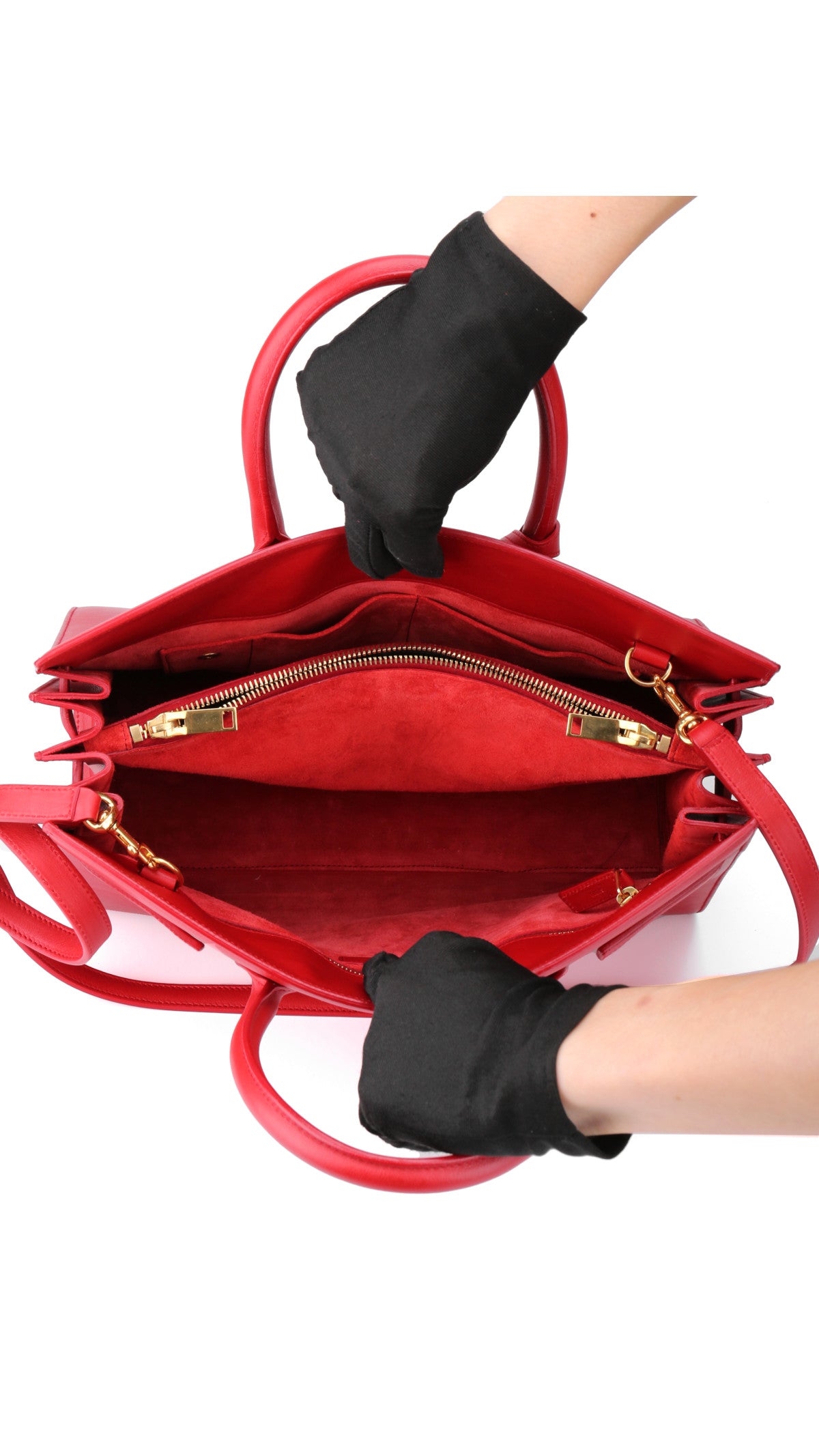 Saint Laurent Sac De Jour Bag - Red