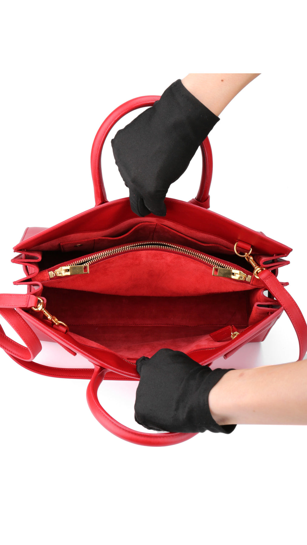 Saint Laurent Sac De Jour Bag - Red