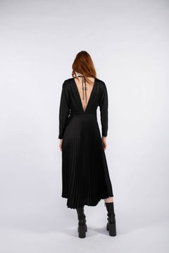 Sara Dress Satin - Black