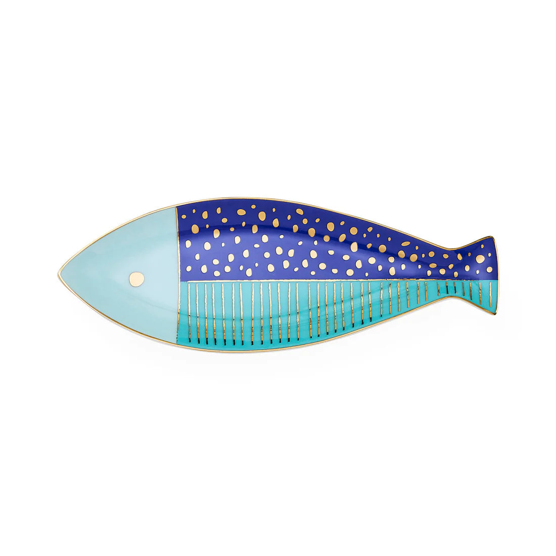 School Of Fish Tray Long - Blue