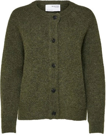 Lulu Ls Knit Short Cardigan - Kalamata Melange