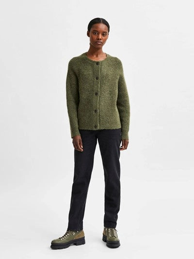 Lulu Ls Knit Short Cardigan - Kalamata Melange