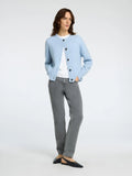 Lulu Ls Knit Short Cardigan B Noos - Cashmere Blue Melange