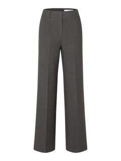 Rita Mw Wide Pant - Dark Grey Melange