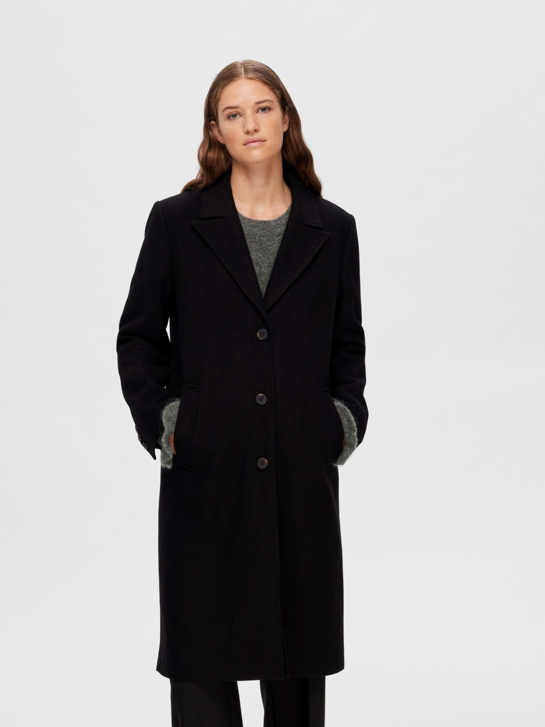 Alma Wool Coat - Black