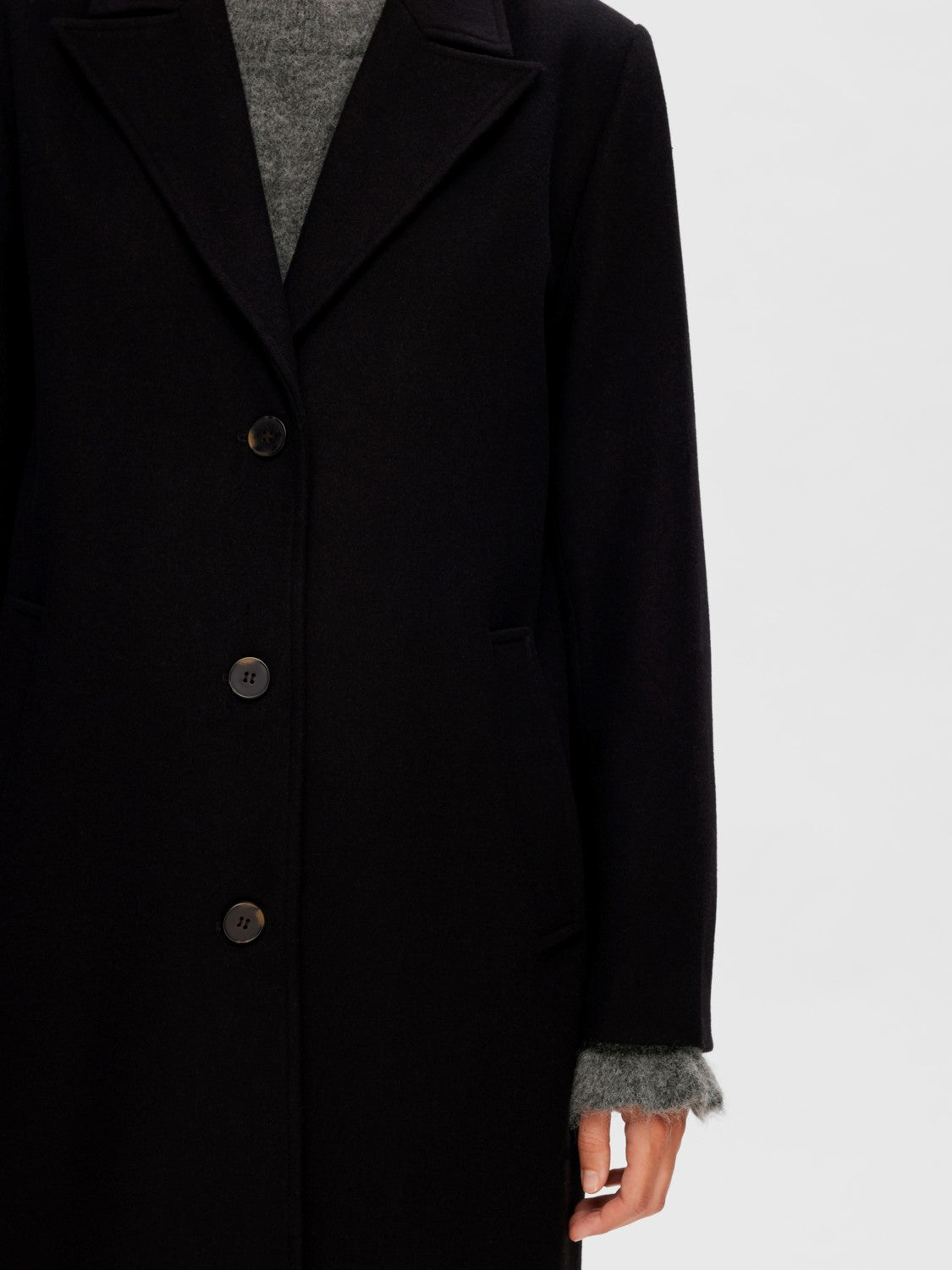 Alma Wool Coat - Black