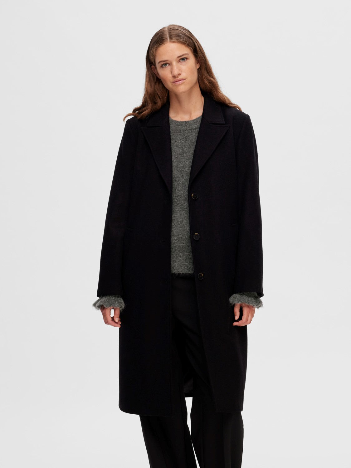 Alma Wool Coat - Black