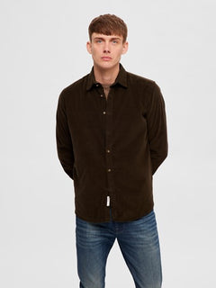 Regowen-Cord Shirt Ls W - Forest Night