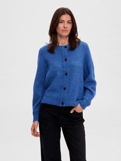 Lulu Ls Knit Short Cardigan - Nebulas Blue