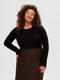 Dianna Ls O-Neck Top - Black