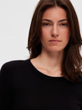Dianna Ls O-Neck Top - Black