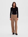 Dianna Ls O-Neck Top - Black
