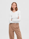 Dianna Ls O-Neck Top - Bright White