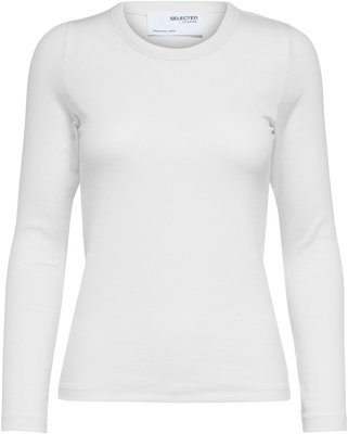 Dianna Ls O-Neck Top - Bright White