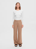 Dianna Ls O-Neck Top - Bright White