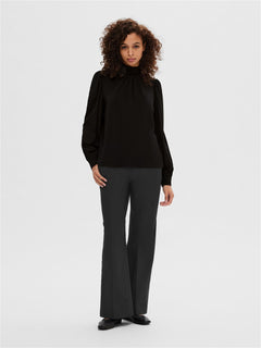 Saya Ls High Neck Top - Black