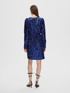 Danna LS Short Sequins Dress - Surf The Web